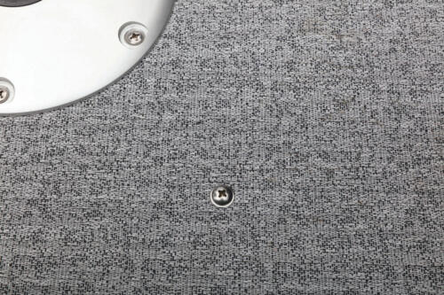 Marine-grade vinyl floor covering in cockpit area